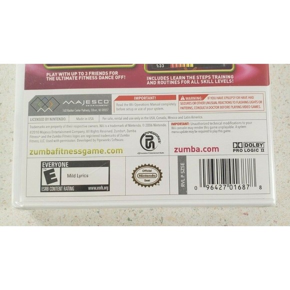 Zumba Fitness Game Nintendo Wii New Sealed - Picture 8 of 9